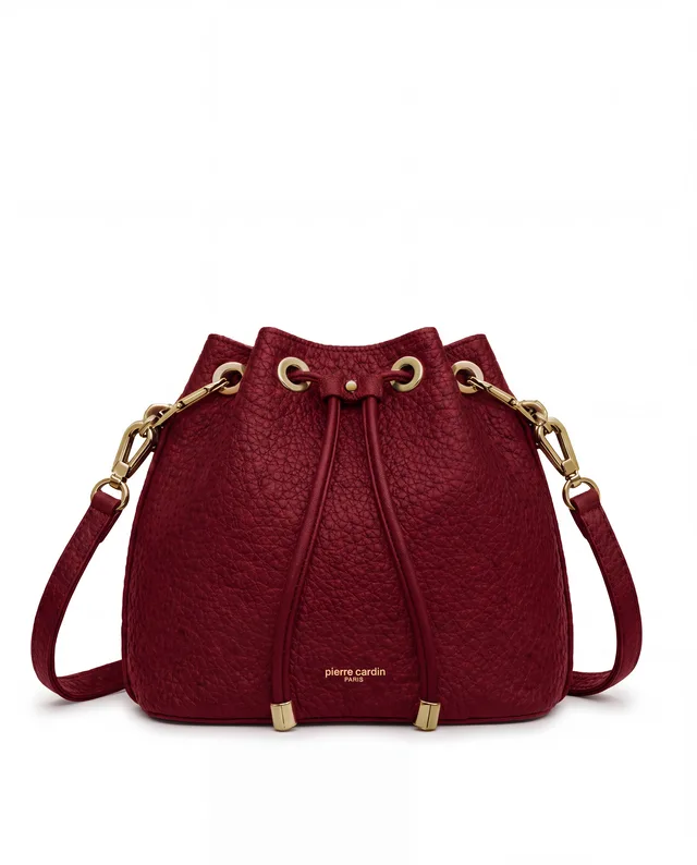 Seau à cordon Pierre Cardin, PU texturé bubble