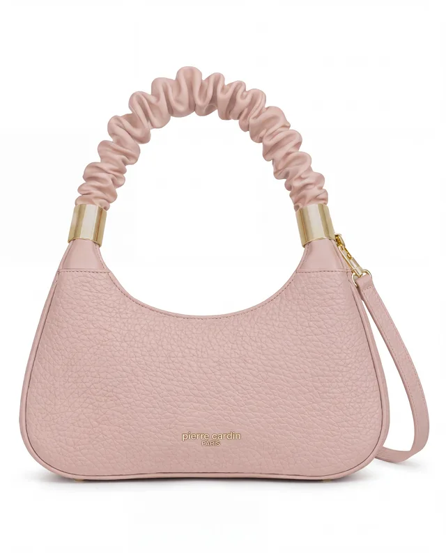 Hobo froncé Pierre Cardin, PU texturé bubble